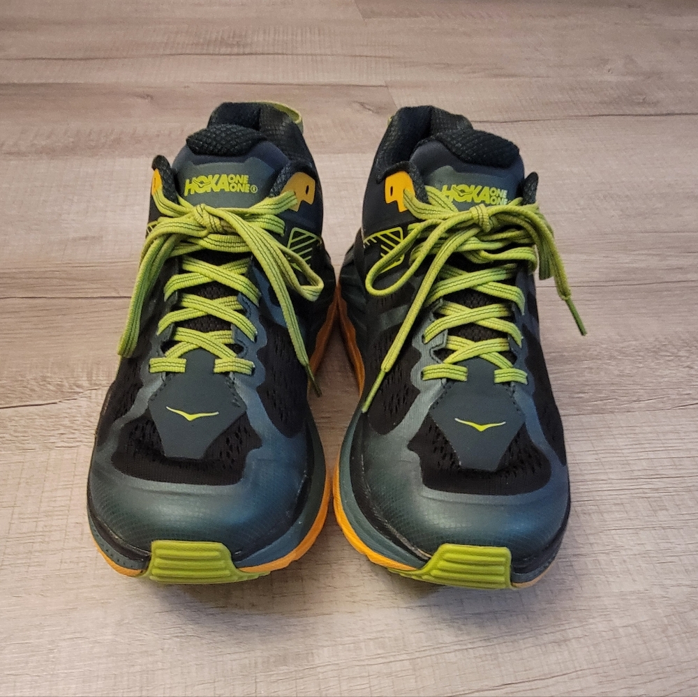 HOKA Kids' Green & Black Athletic Shoes
